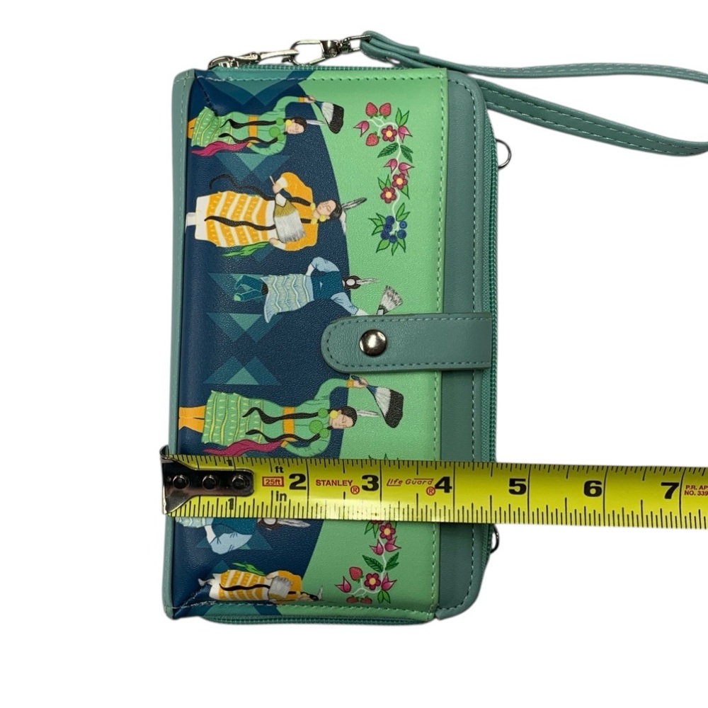 Native Northwest Crossbody Bag Wristlet Wallet Vegan Leather Indigenous Artist - Picture 11 of 16